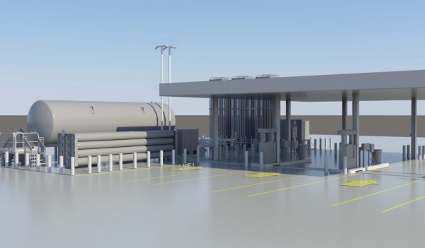 Rendering of the fueling station