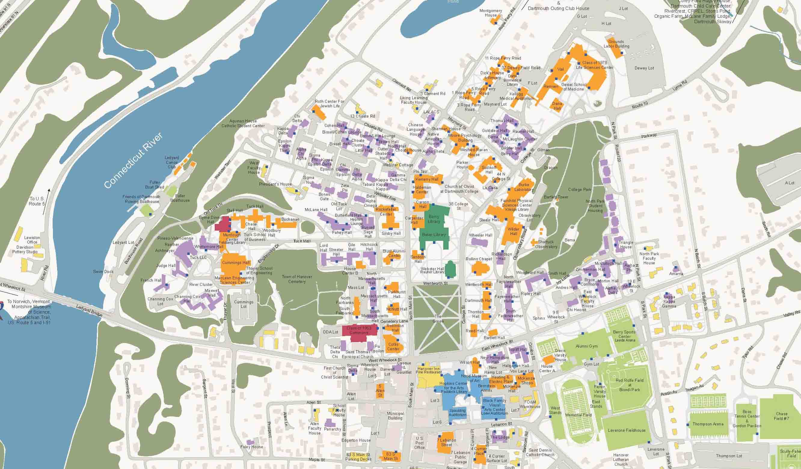 Dartmouth College Campus Map Dartmouth College - Steam To Hot Water Building Conversions